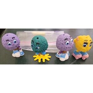 Vtg lot 4 McDonalds 1989 FUNNY FRY FRIENDS Girl Boy MIX MATCH Parts